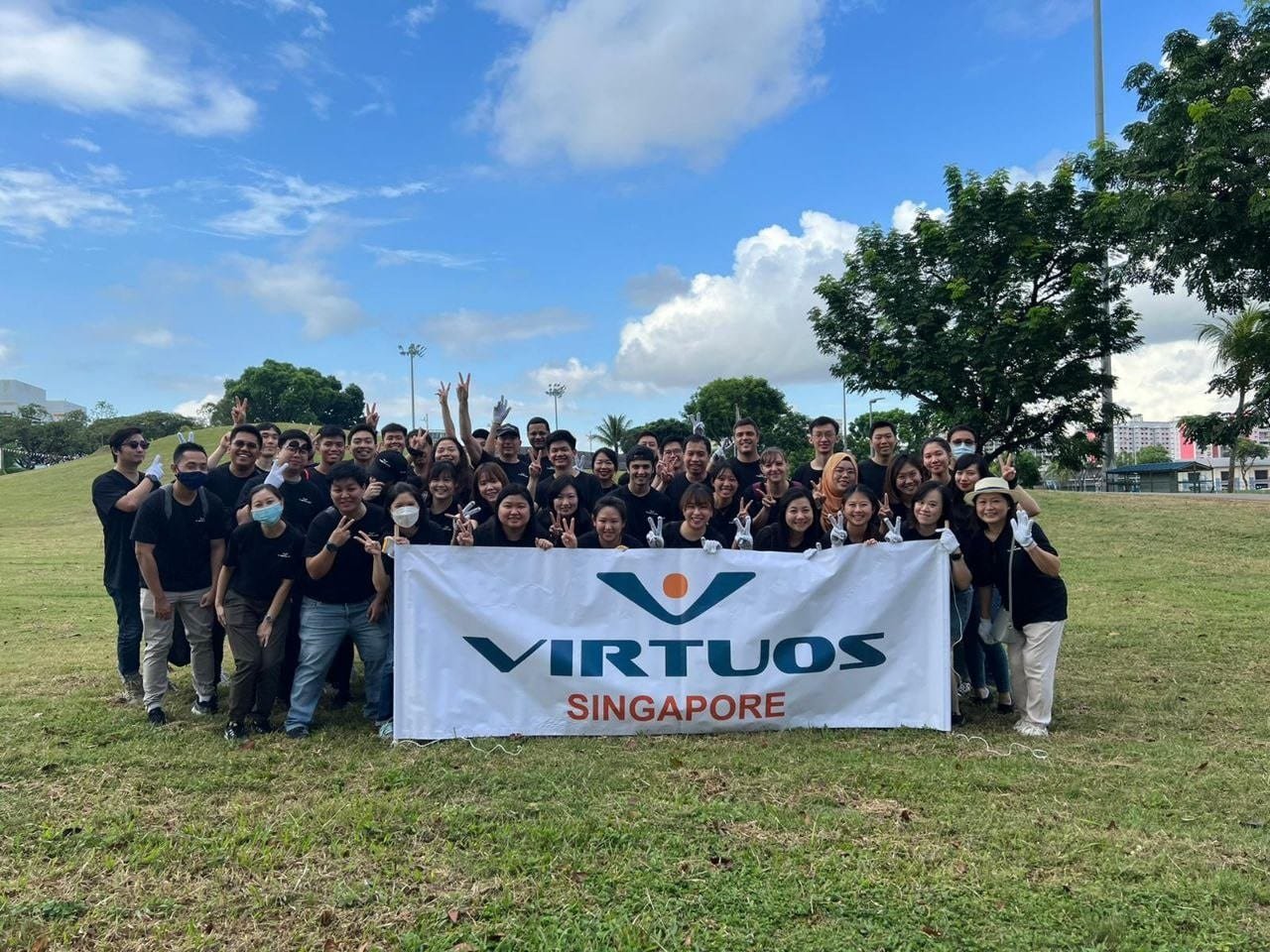 Our team in Singapore before setting out to plant trees